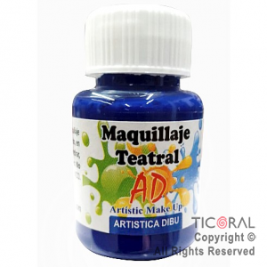 MAQUILLAJE TEATRAL AD 165 AZUL 40ML X 6 UNIDADES